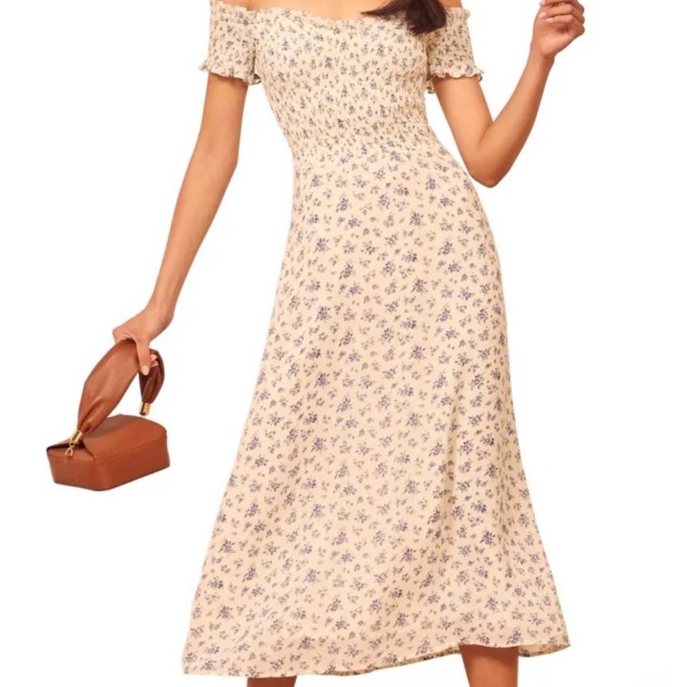 Murphy Floral Off the shoulder Reformation Dress